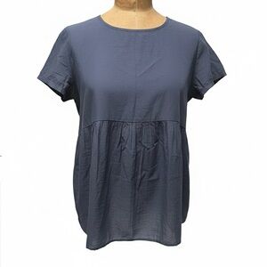 Cotton Navy Blue Summer Top